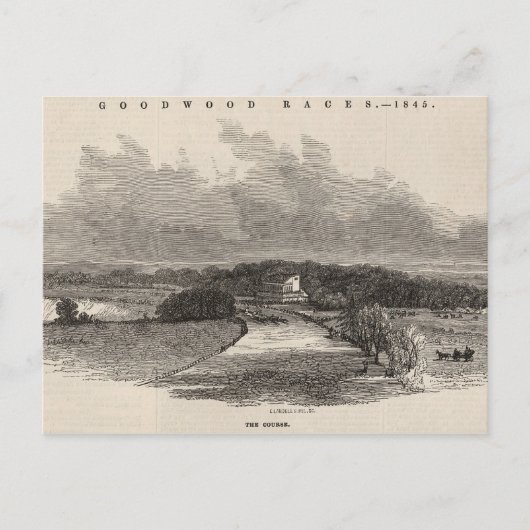 Carte Postale Les courses de Goodwood : le parcours (Devant)