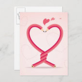 Carte Postale Les crayons amoureux (Devant / Derrière)