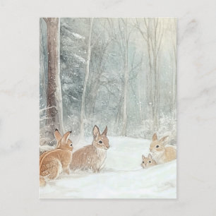Carte Postale Les Créatures Des Bois Les Lapins