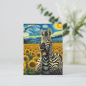 Carte Postale Les cris Zebra Faux Van Gogh (Debout devant)