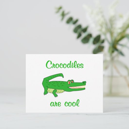 Carte Postale Les crocodiles sont Cool (Debout devant)