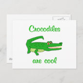 Carte Postale Les crocodiles sont Cool (Devant / Derrière)