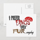 Carte Postale Les crocs au-dessus de la fourrure (Devant / Derrière)