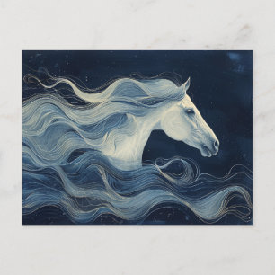 Carte Postale les cyanotypes nagent dans l'océan