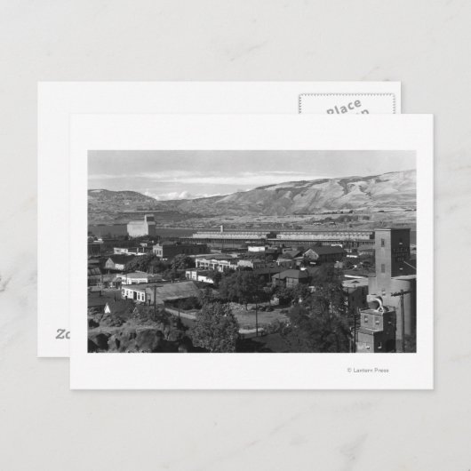 Carte Postale Les Dalles, Oregon Dock Vue depuis 4th Street (Devant / Derrière)
