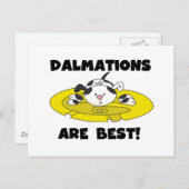 Carte Postale Les Dalmations sont les meilleurs t-shirts et cade (Devant / Derrière)