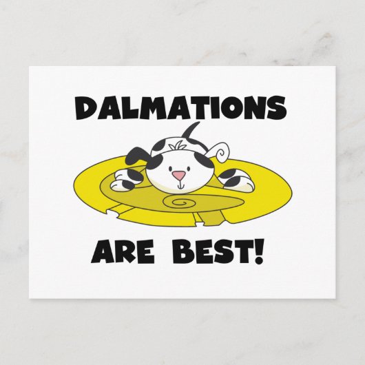 Carte Postale Les Dalmations sont les meilleurs t-shirts et cade (Devant)