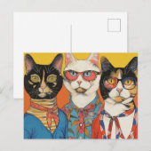 Carte Postale Les Dames aux Chats (Devant / Derrière)
