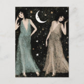 Carte Postale Les dames dansent au clair de lune (Devant)
