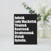 Carte Postale Les dames de Shakespeare (Debout devant)