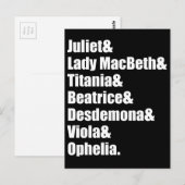 Carte Postale Les dames de Shakespeare (Devant / Derrière)