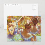 Carte Postale Les Danseuses bleues d'Edgar Degas (Devant / Derrière)