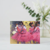 Carte Postale Les Danseuses roses, avant le ballet d'Edgar Degas (Debout devant)