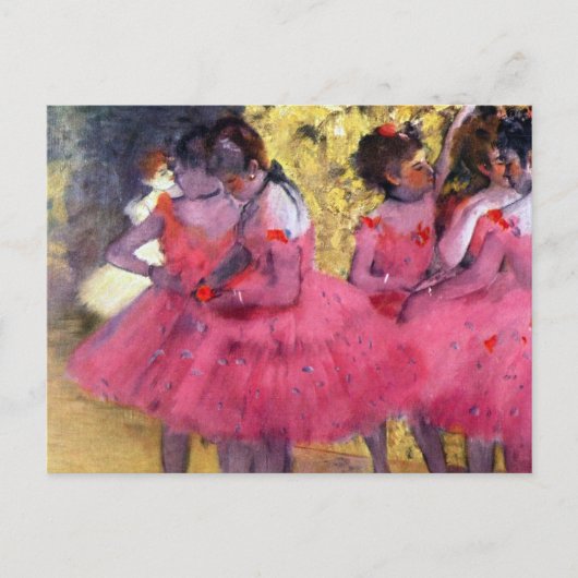 Carte Postale Les Danseuses roses, avant le ballet d'Edgar Degas (Devant)