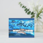 Carte Postale Les dauphins en mouvement (Debout devant)