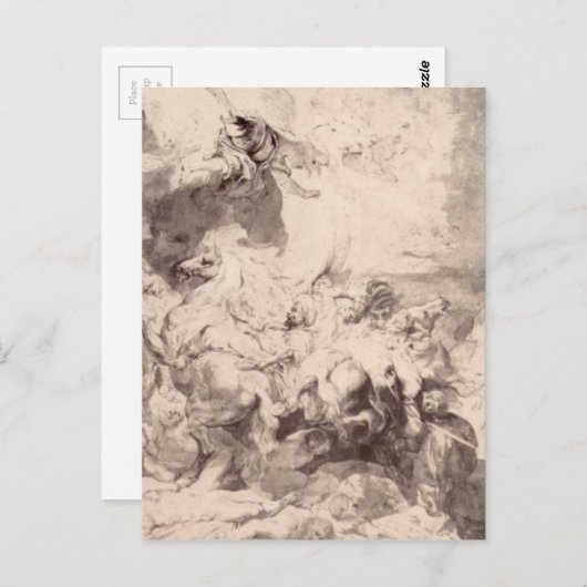Carte Postale Les dégâts de Sennaherib par Peter Paul Rubens (Devant / Derrière)