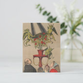 Carte Postale Les Démons Verts Retirant La Couverture Du Bouquet (Debout devant)