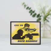 Carte Postale Les deux barils, Militaire & Industrie, Effort de  (Debout devant)