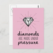 Carte Postale Les Diamants Sont Faits Sous Pression, Motivationn (Devant / Derrière)