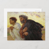 Carte Postale Les disciples qui courent au sépulcre par Burnand (Devant / Derrière)