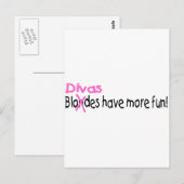 Carte Postale Les Divas Ont Plus De Plaisirs (Devant / Derrière)