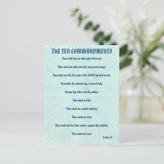 Carte Postale Les Dix Commandements Aqua Splash Postcard (Debout devant)
