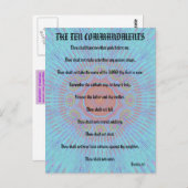 Carte Postale Les Dix Commandements "Expressions extérieures" (Devant / Derrière)