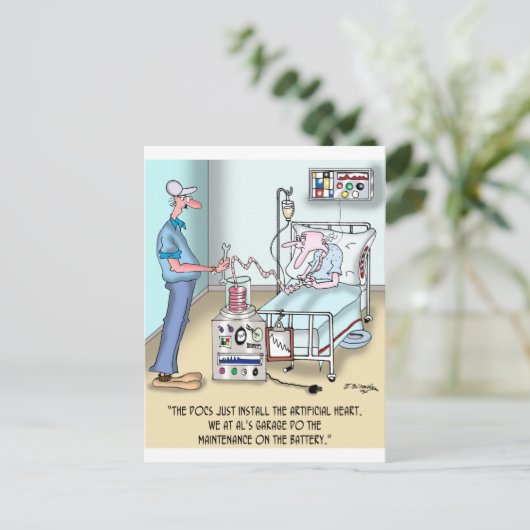 Carte Postale Les docs juste installer le coeur (Debout devant)