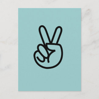 Carte Postale Les doigts de la paix