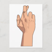 Les doigts ont croisé des signes et des gestes de