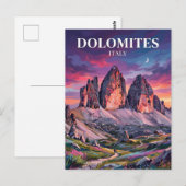Carte Postale Les Dolomites Italie (Devant / Derrière)