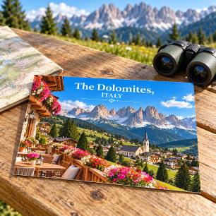 Carte Postale Les Dolomites Italie Village de Montagne Scénique