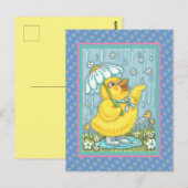 CARTE POSTALE LES DOUCHES D'AVRIL PEUVENT FLEURS, PRINTEMPS CART (Devant / Derrière)