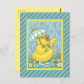 CARTE POSTALE LES DOUCHES D'AVRIL PEUVENT FLEURS, PRINTEMPS CART (Devant / Derrière)