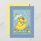 CARTE POSTALE LES DOUCHES D'AVRIL PEUVENT FLEURS, PRINTEMPS CART (Devant / Derrière)