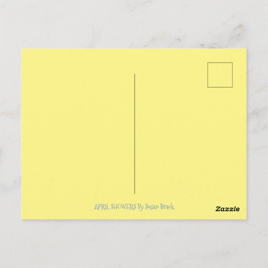 CARTE POSTALE LES DOUCHES D'AVRIL PEUVENT FLEURS, PRINTEMPS CART (Dos)