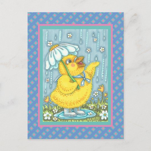 CARTE POSTALE LES DOUCHES D'AVRIL PEUVENT FLEURS, PRINTEMPS CART (Devant)