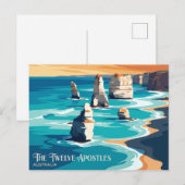 Carte Postale Les Douze Apôtres Australie (Devant / Derrière)