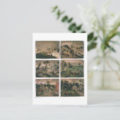 Carte Postale Les douze mois de l'année : janvier, février, (Debout devant)