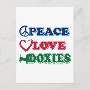 Carte Postale Les Doxies De L'Amour De La Paix - Dachsund