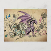 Carte Postale Les dragons fleuris - (Devant)