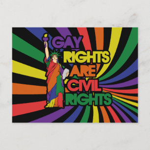 Carte Postale Les droits des homosexuels sont des droits civils