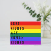 Carte Postale Les droits LGBT sont des droits humains drapeau ar (Debout devant)