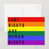 Carte Postale Les droits LGBT sont des droits humains drapeau ar (Devant / Derrière)