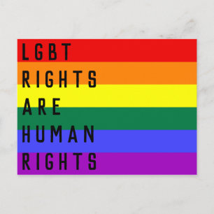 Carte Postale Les droits LGBT sont des droits humains drapeau ar