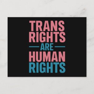 Carte Postale Les droits trans sont des droits de l'homme Fierté