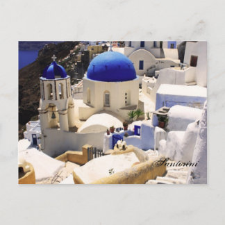 Carte Postale Les églises de Santorin