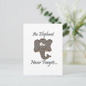 Carte Postale Les éléphants n'oublient jamais (Debout devant)