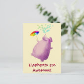 Carte Postale Les éléphants sont géniaux (Debout devant)