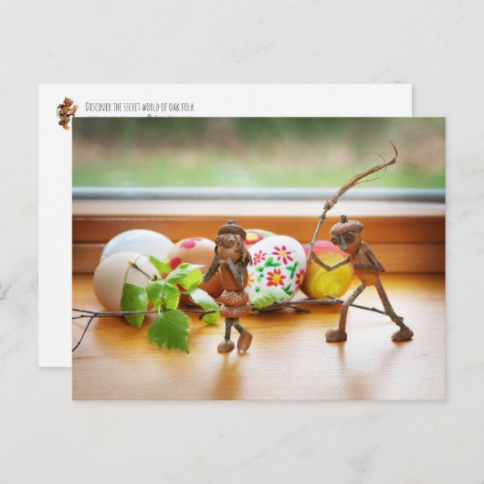 Carte Postale Les elfes d'Acorn Pâques (Devant / Derrière)